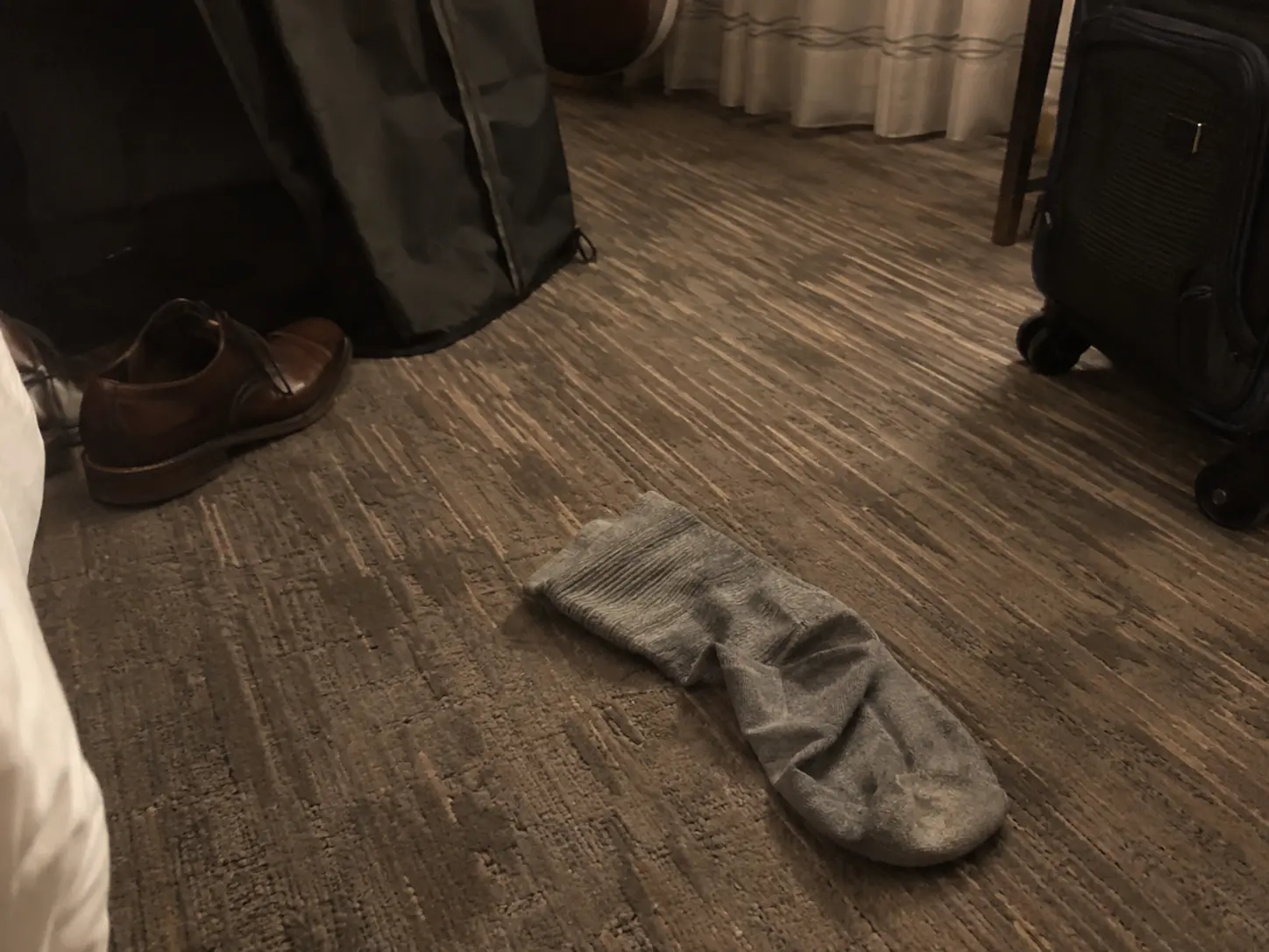 Half of the Airport Pair: Cotton, unbranded, bought under duress